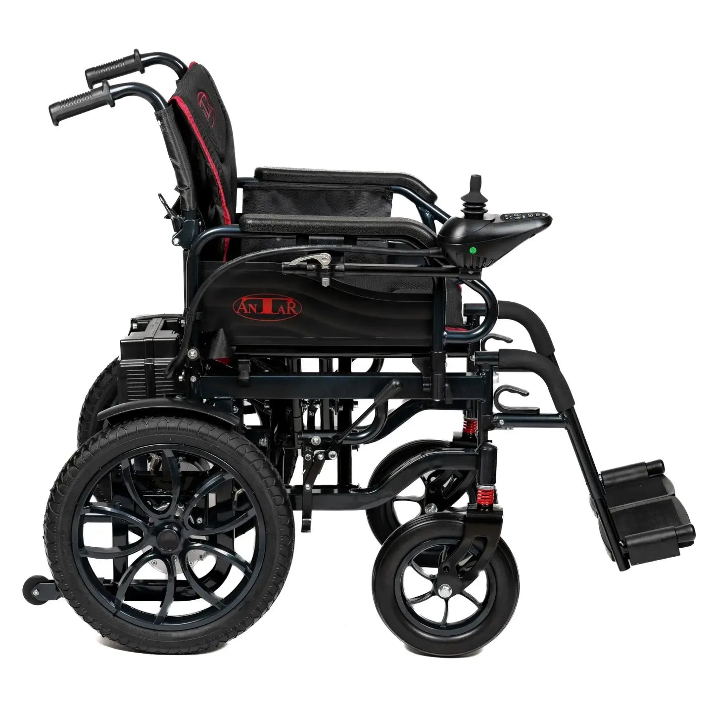 Rafknúinn hjólastóll frá Antar úr svörtu kolefnisstáli – AT52332
