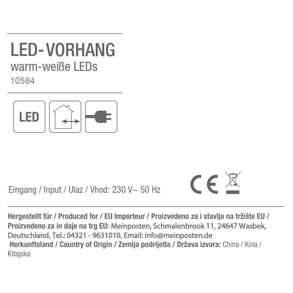 Lichterkette Weihnachtsdeko Tannenbaum Stern 138 LED Innen Außen Sternenvorhang