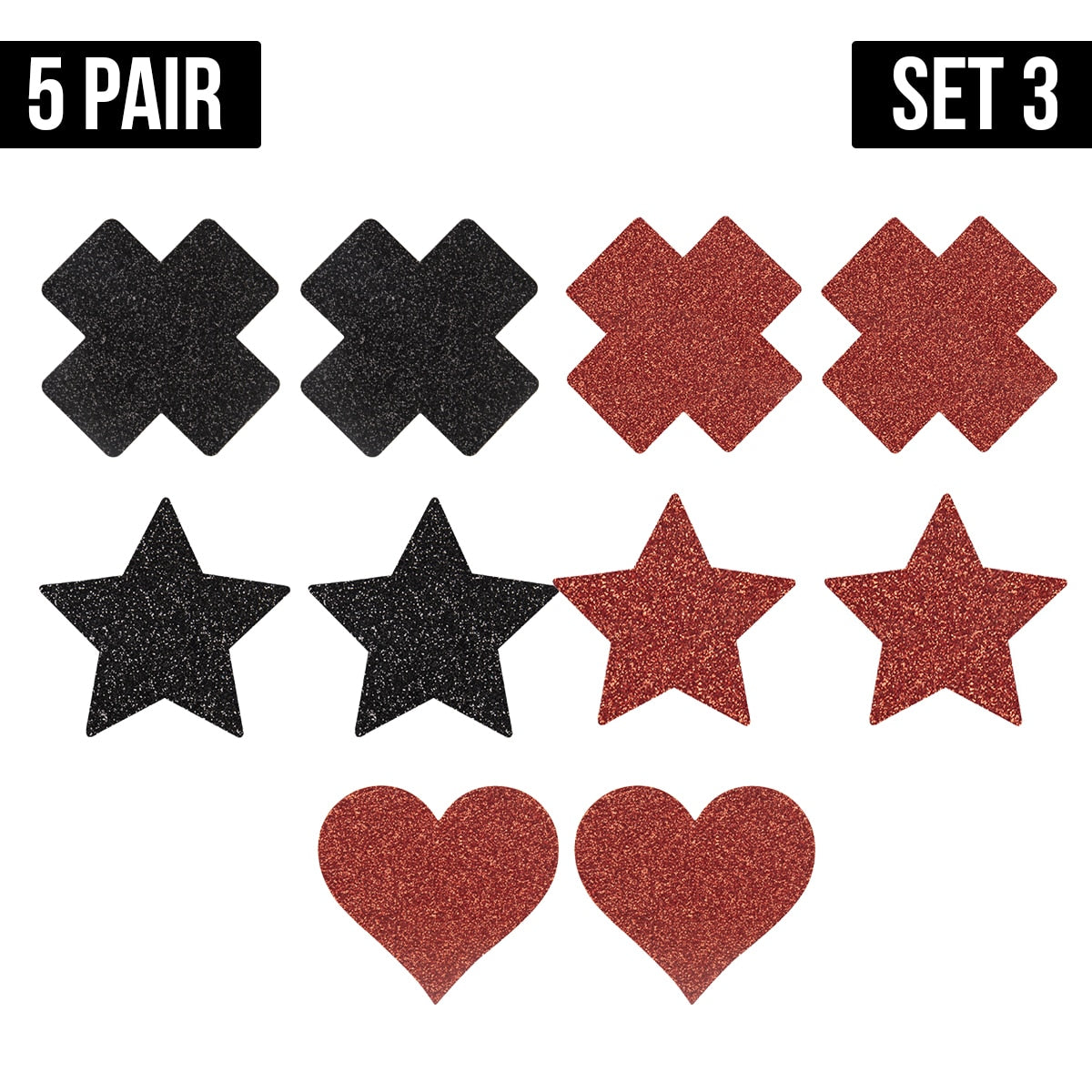 Disposable 5 Piece Nipple Sticker Set