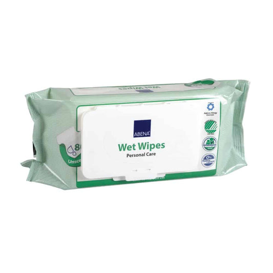 Auslaufartikel: Abena Feuchtpflegetücher mit Deckel 18x20cm | Packung (80 Stück)