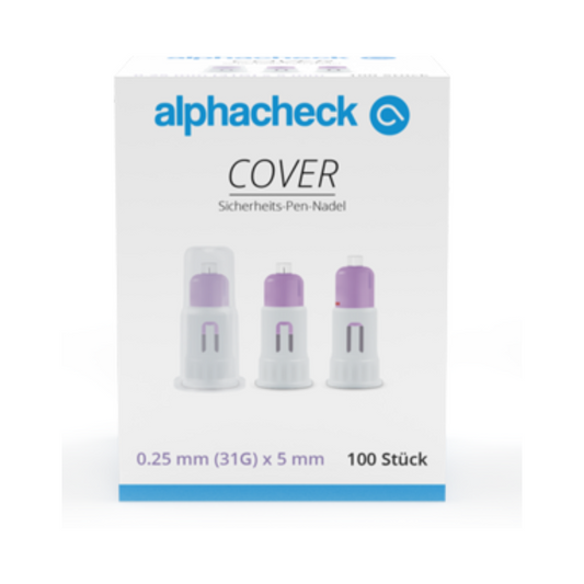 Alphacheck COVER Sicherheits-Pen-Nadeln, verschiedene Größen