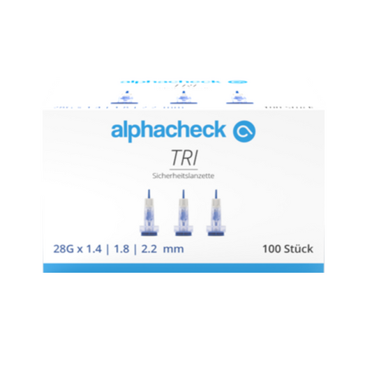 Alphacheck TRI Safety Lancets 28G | Pack (100 pieces)