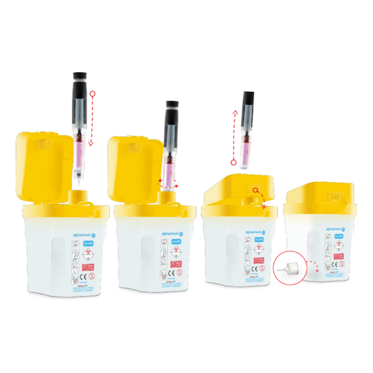 Alphacheck professional Entsorgungsbox für Pen-Nadeln | Packung (1 Stück)