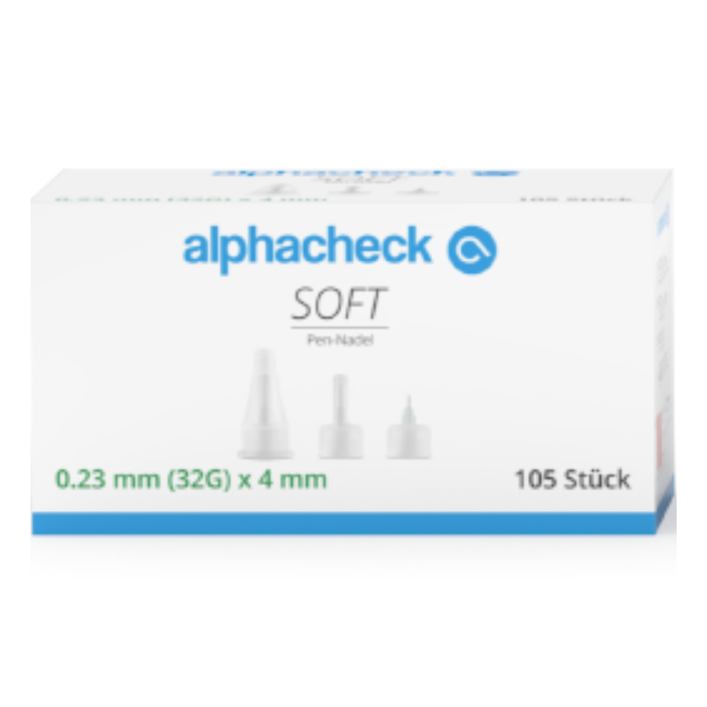 Alphacheck soft pen needles, various sizes, 105 pieces/pack
