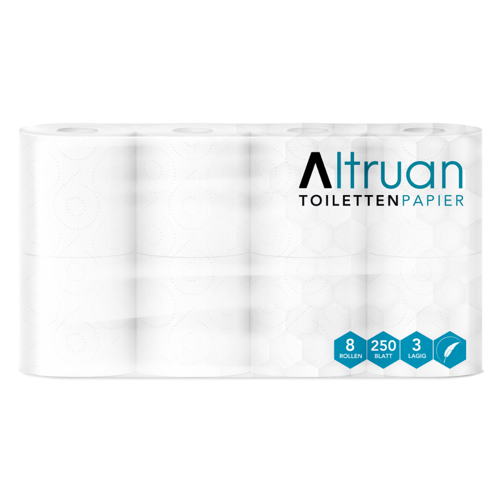 Altruan toilet paper, 3-ply, white