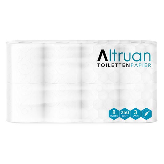 Altruan toilet paper, 3-ply, white