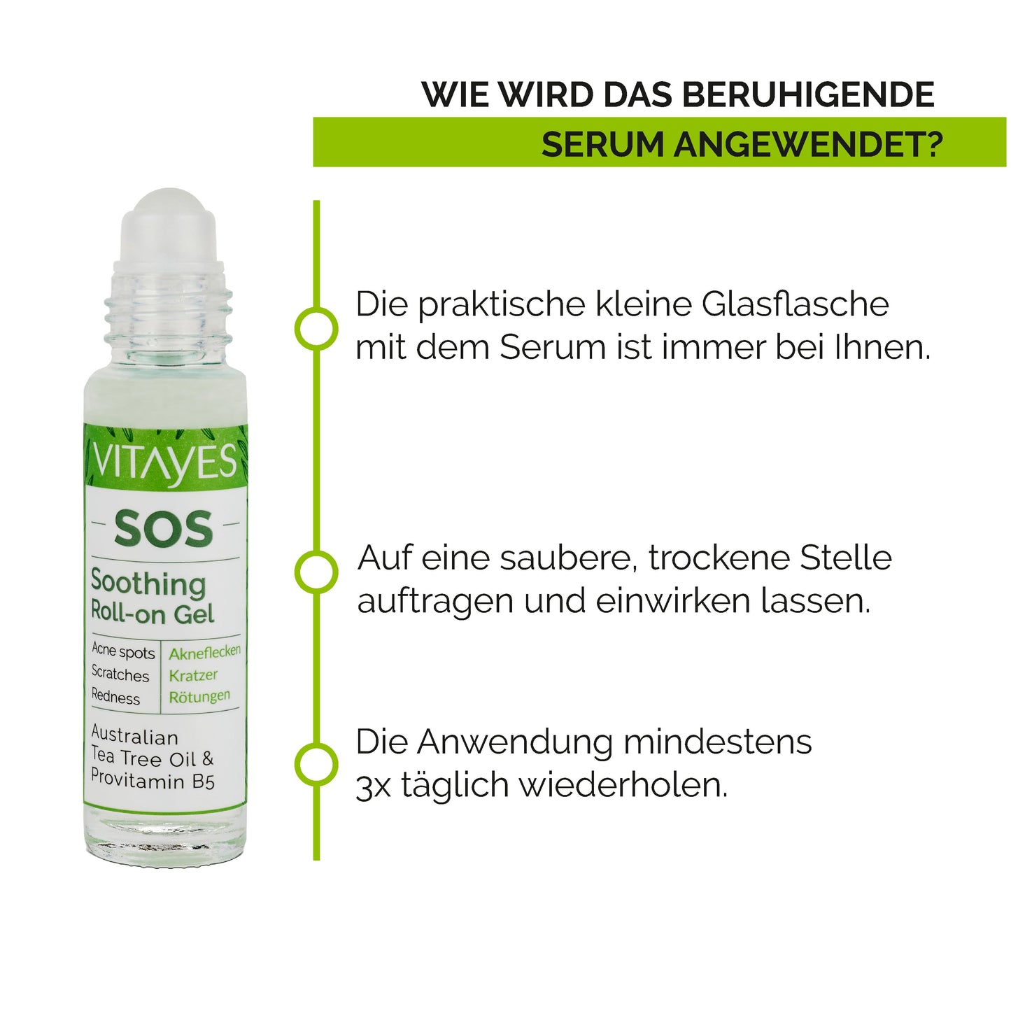 SOS Teebaumöl Roll-On – Akut-Hilfe bei Pickeln, Rötungen & Hautreizungen 10 ml