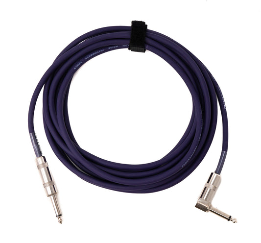 SYSTEM-S Audio Kabel 450 cm 6.35 mm Klinke Stecker zu Stecker Winkel AUX in Lila