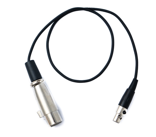 SYSTEM-S Audio Kabel 50 cm Mini XLR 3 polig Buchse zu XLR 3 polig Buchse Schwarz