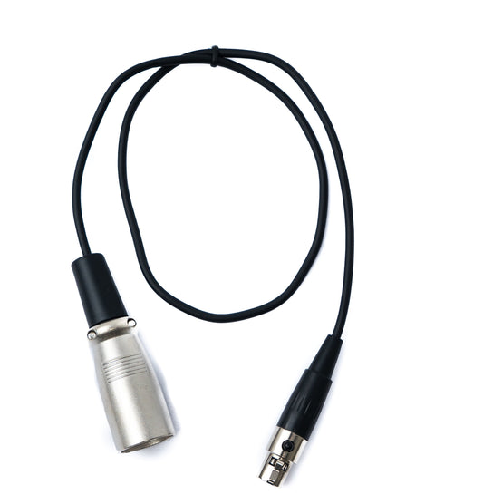SYSTEM-S Audio Kabel 50 cm Mini XLR 3 polig Buchse zu XLR 3 polig Stecker Schwarz