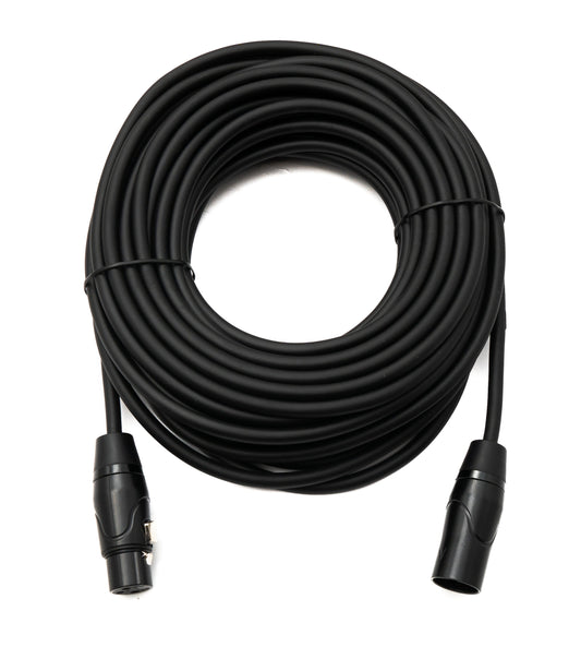 SYSTEM-S Audio Kabel 15 m XLR 3 Pin Stecker zu Buchse in Schwarz