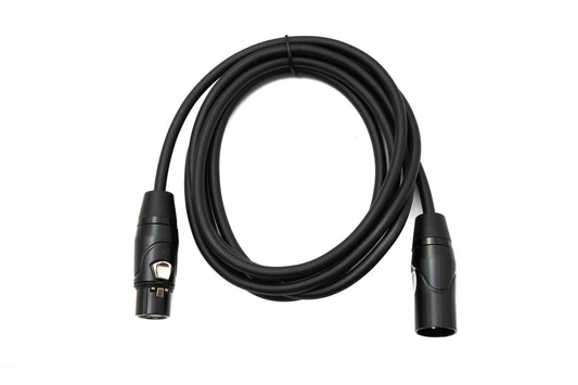 SYSTEM-S Audio Kabel 2 m XLR 3 Pin Stecker zu Buchse in Schwarz
