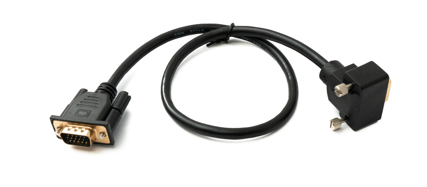 SYSTEM-S D Sub15 snúra 50 cm HD VGA 15 pinna karlkyns í karlkyns DB15 hallað niðurhallað