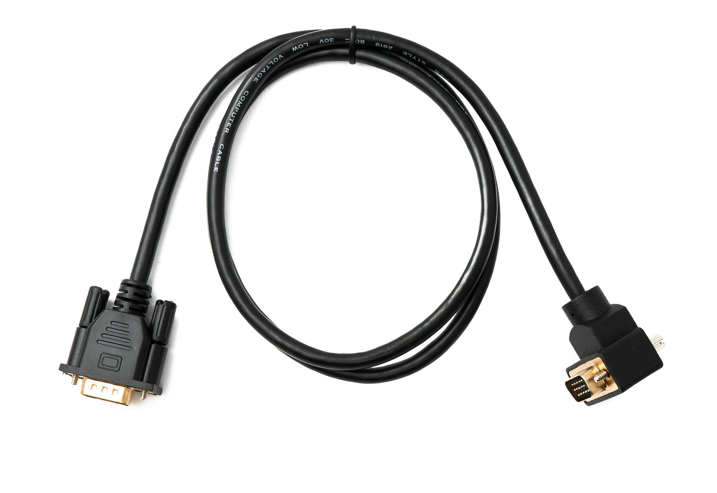 SYSTEM-S D Sub15 kapall 100 cm HD VGA 15 pinna karlkyns í karlkyns DB15 vinklaður upp á við