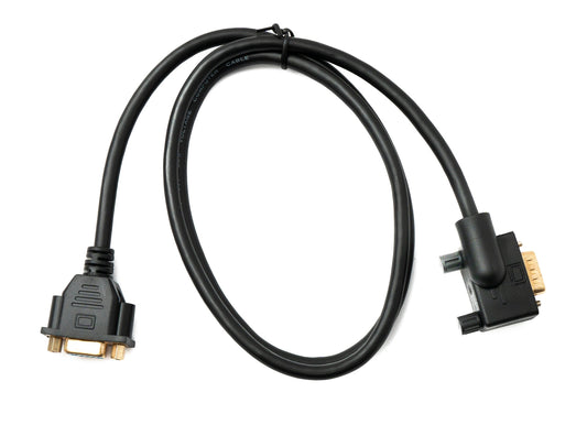 SYSTEM-S D Sub15 Kabel 100 cm HD VGA 15 Pin Stecker zu Buchse DB15 Winkel Left Angled