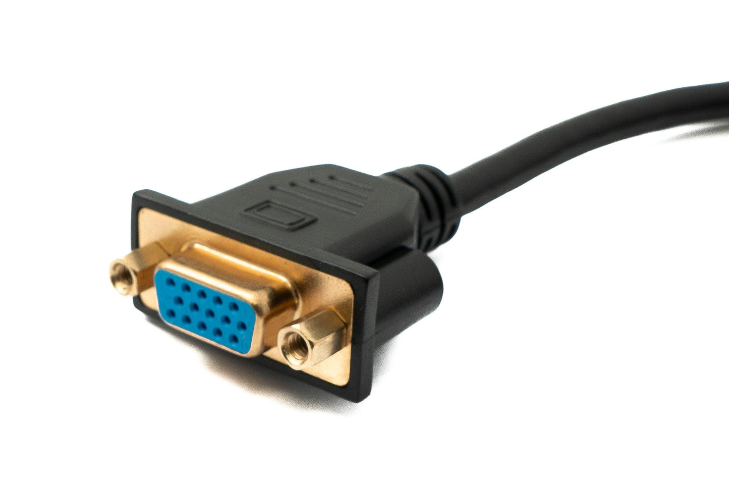 SYSTEM-S D Sub15 kapall 50 cm HD VGA 15 pinna karlkyns í kvenkyns DB15 vinklaður rétthyrndur
