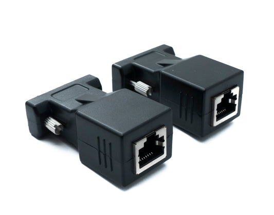 SYSTEM-S Ethernet VGA over IP converter VGA plug &amp; socket to LAN RJ45 socket 20m range