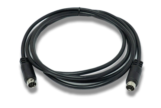 SYSTEM-S S-Video cable 180 cm Din 9 pin male to male in black