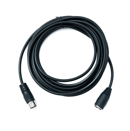 SYSTEM-S S-Video Kabel 5 m Din 3 Pin Stecker zu Buchse in Schwarz