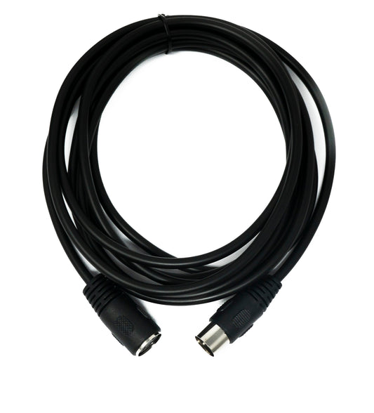 SYSTEM-S S-Video Kabel 3 m Din 3 Pin Stecker zu Buchse in Schwarz