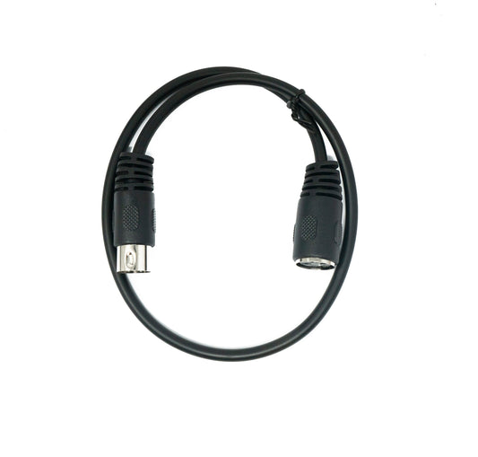 SYSTEM-S S-Video Kabel 50 cm Din 3 Pin Stecker zu Buchse in Schwarz