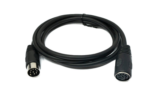 SYSTEM-S S-Video Kabel 150 cm Din 8 Pin Stecker zu Buchse in Schwarz