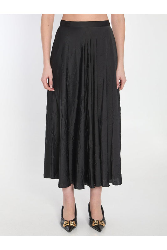 Asymmetrical midi skirt
