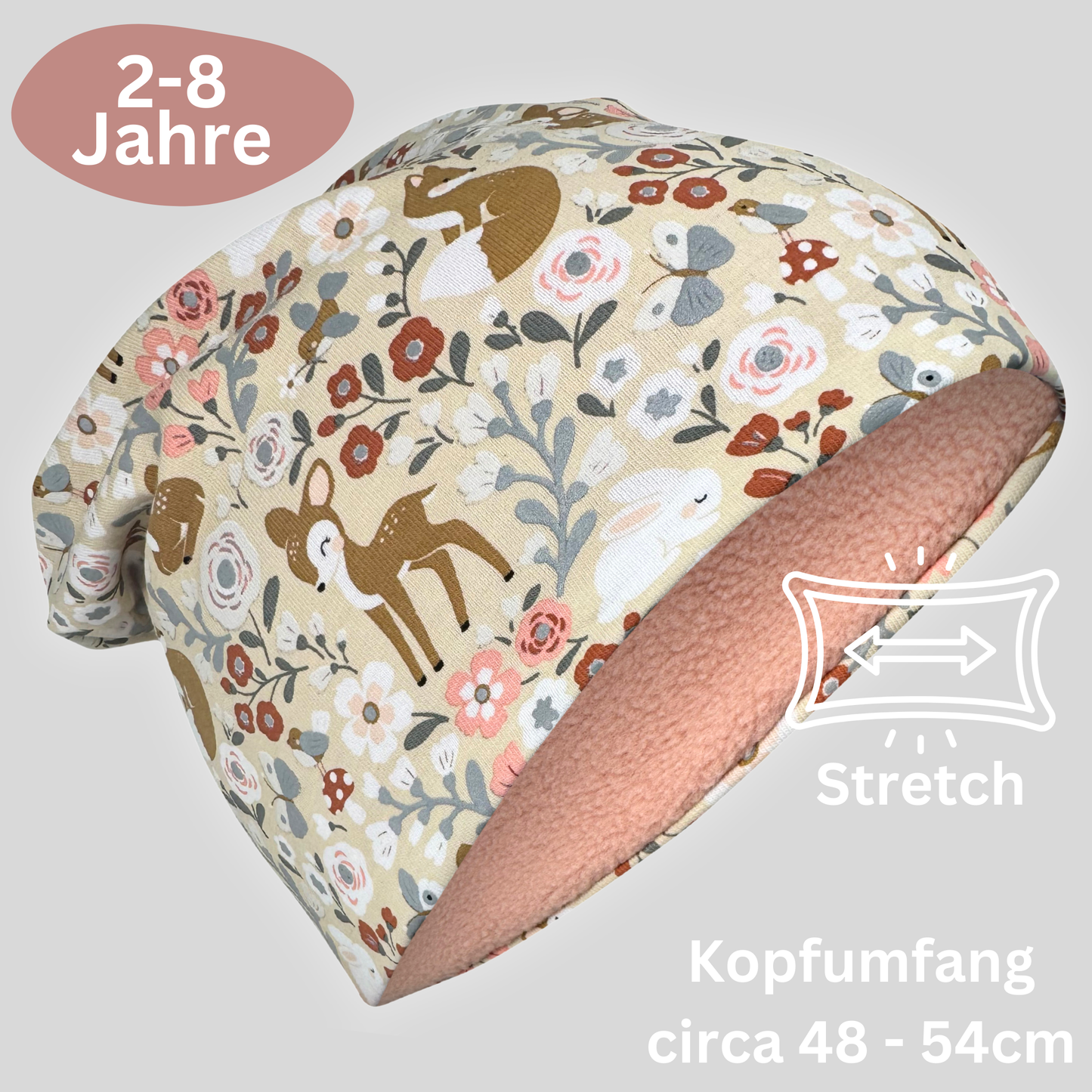 Kinder Reflektor Mütze & Loop Waldtiere