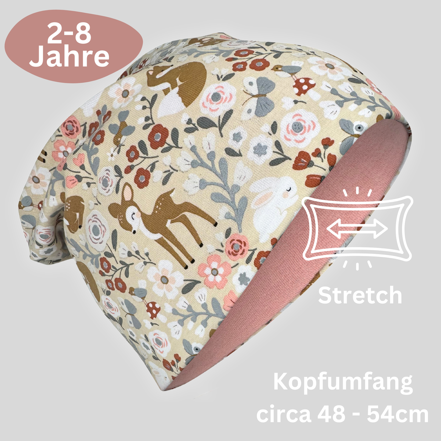 Kinder Reflektor Mütze & Loop Waldtiere