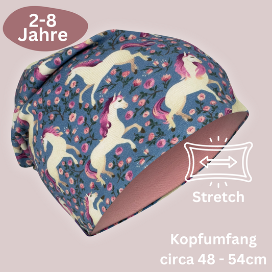 Kinder Beanie Mütze &amp; Loop Set - Pferd