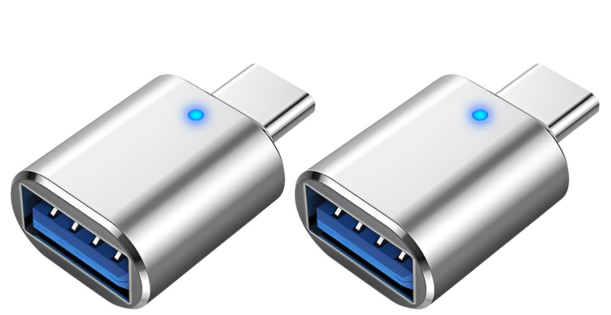 2 Stück USB Adapter Wandler Konverter USB 3.0 USB-C Stecker auf USB-A Buchse OTG