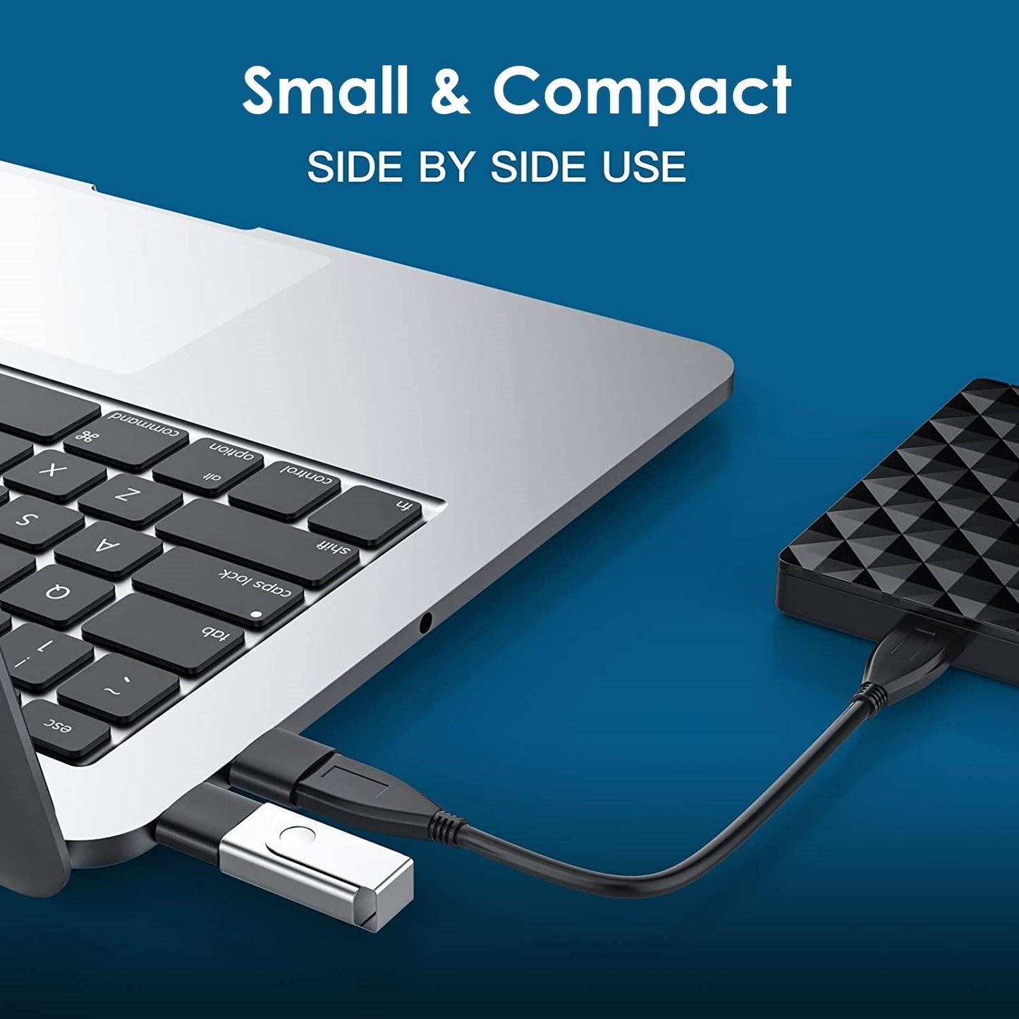 2 Stück USB Adapter Wandler Konverter USB 3.0 USB-C Stecker auf USB-A Buchse OTG