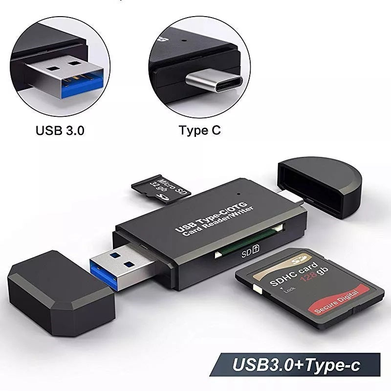 Kartenleser Kartenlesegerät Speicherkartenleser SD Card Reader USB 3.0 USB-C