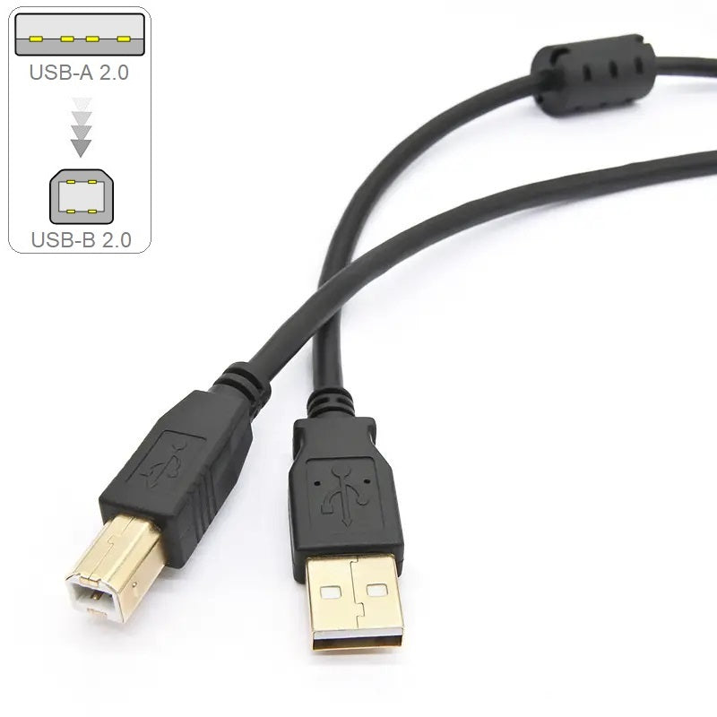 Druckerkabel USB 2.0 Scannerkabel USB-A Stecker auf USB-B 2.0 Stecker Kabel 3 m