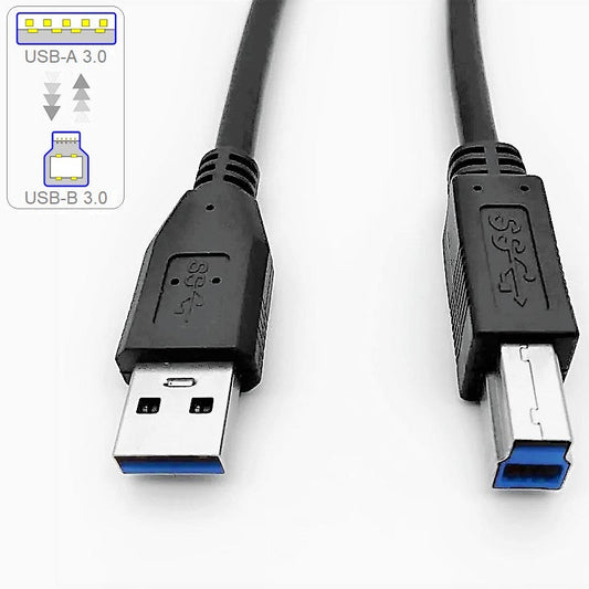 Druckerkabel USB 3.0 Scannerkabel USB-A Stecker auf USB-B 3.0 Stecker Kabel 2 m