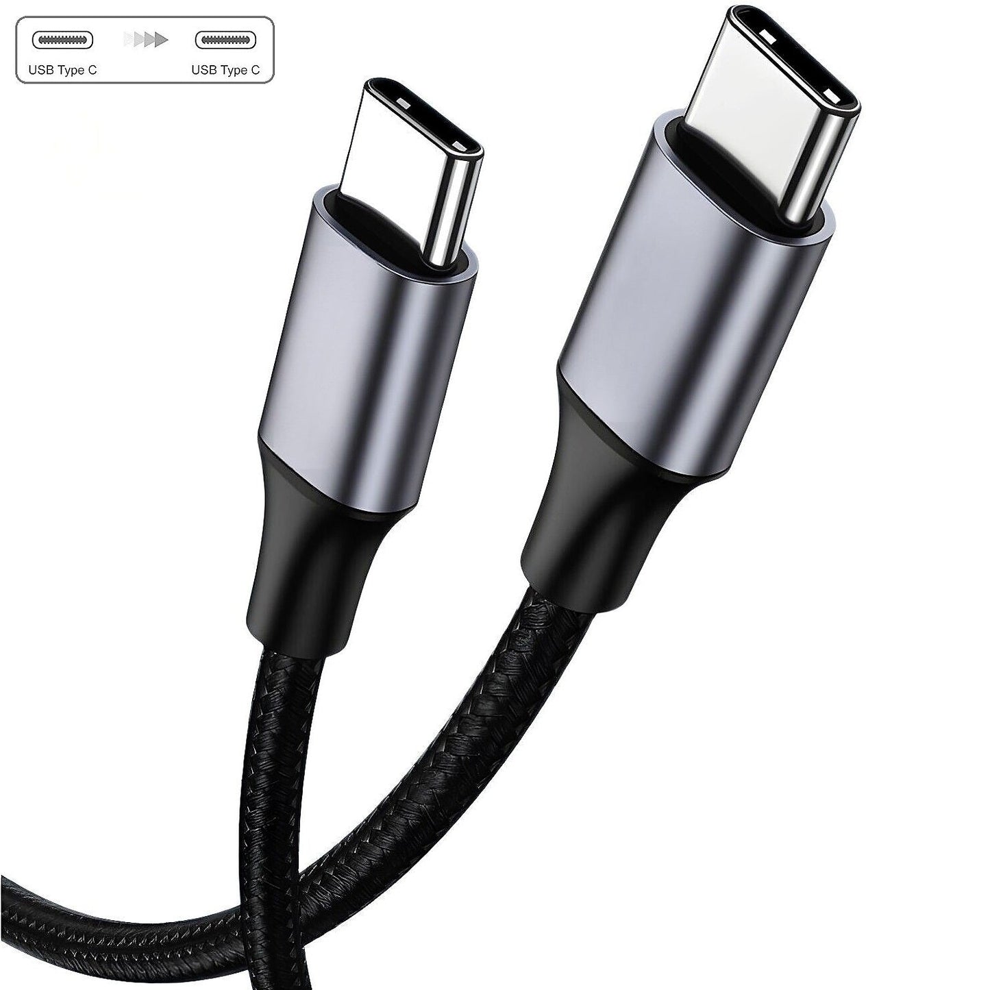 USB-C auf USB-C Ladekabel Typ-C Kabel PD 60W Schnellladekabel Samsung Xiaomi