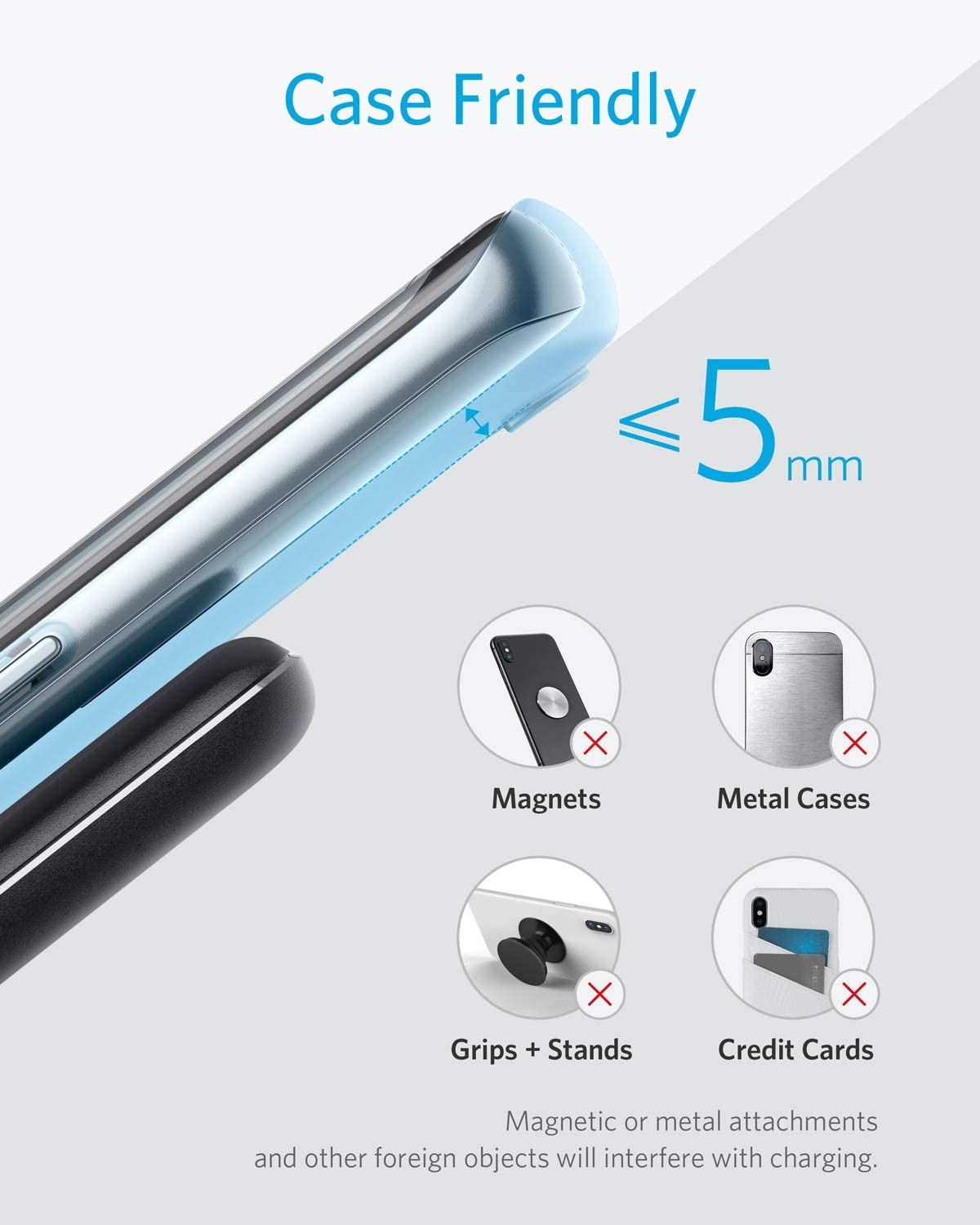 15W Wireless Charger Stand Qi Foldable Inductive Charger Charging Station