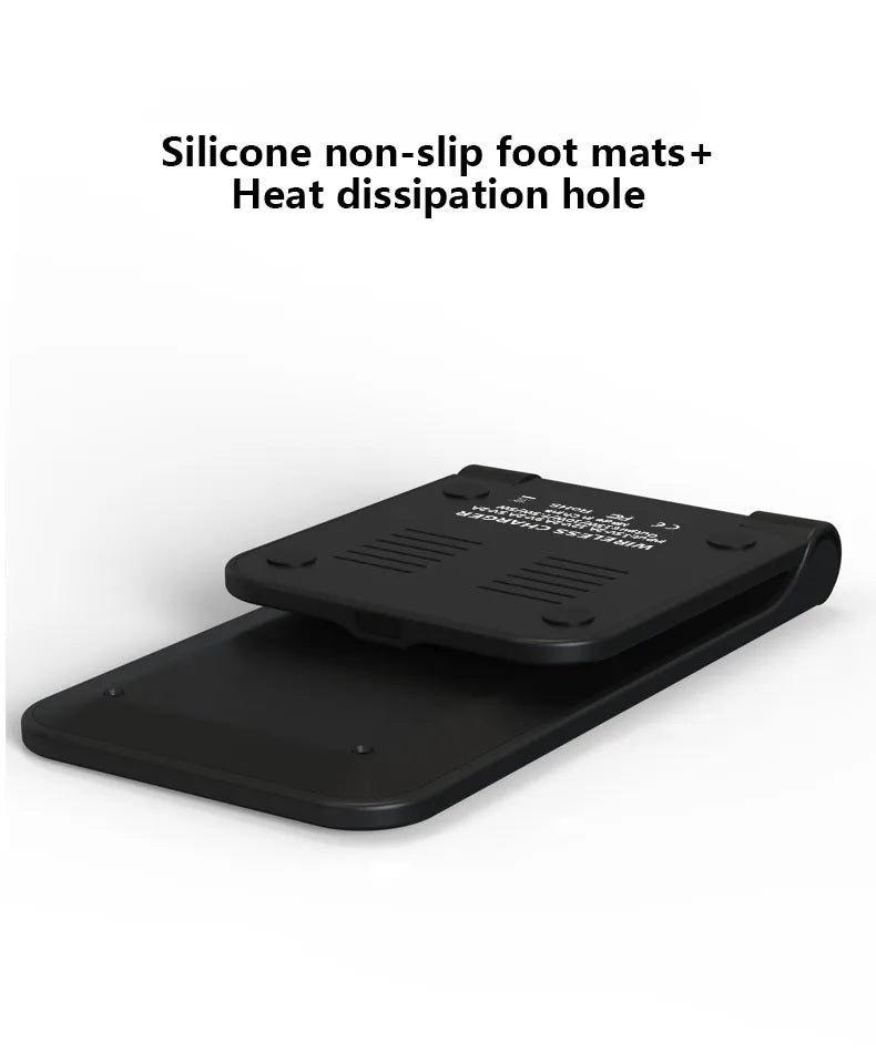 15W Wireless Charger Stand Qi Foldable Inductive Charger Charging Station