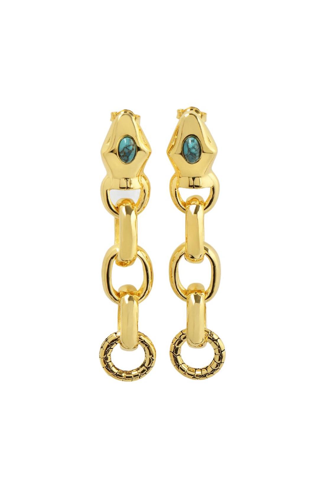 Ohrringe Tao aus blauem Metall