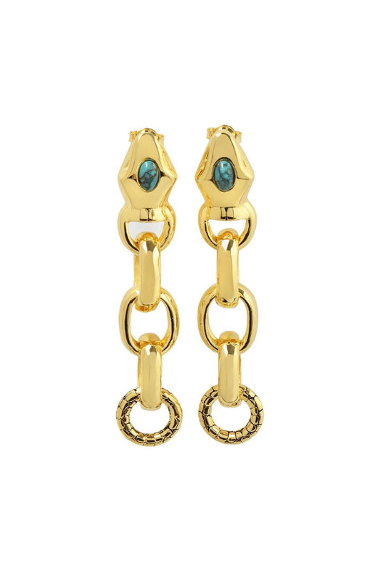 Ohrringe Tao aus blauem Metall