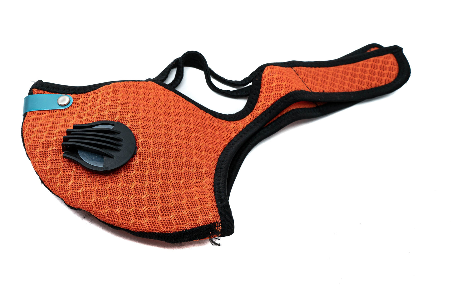 SYSTEM-S Staub Maske austauschbarer Aktivkohle Filter Nylon für Outdoor Jogging Orange