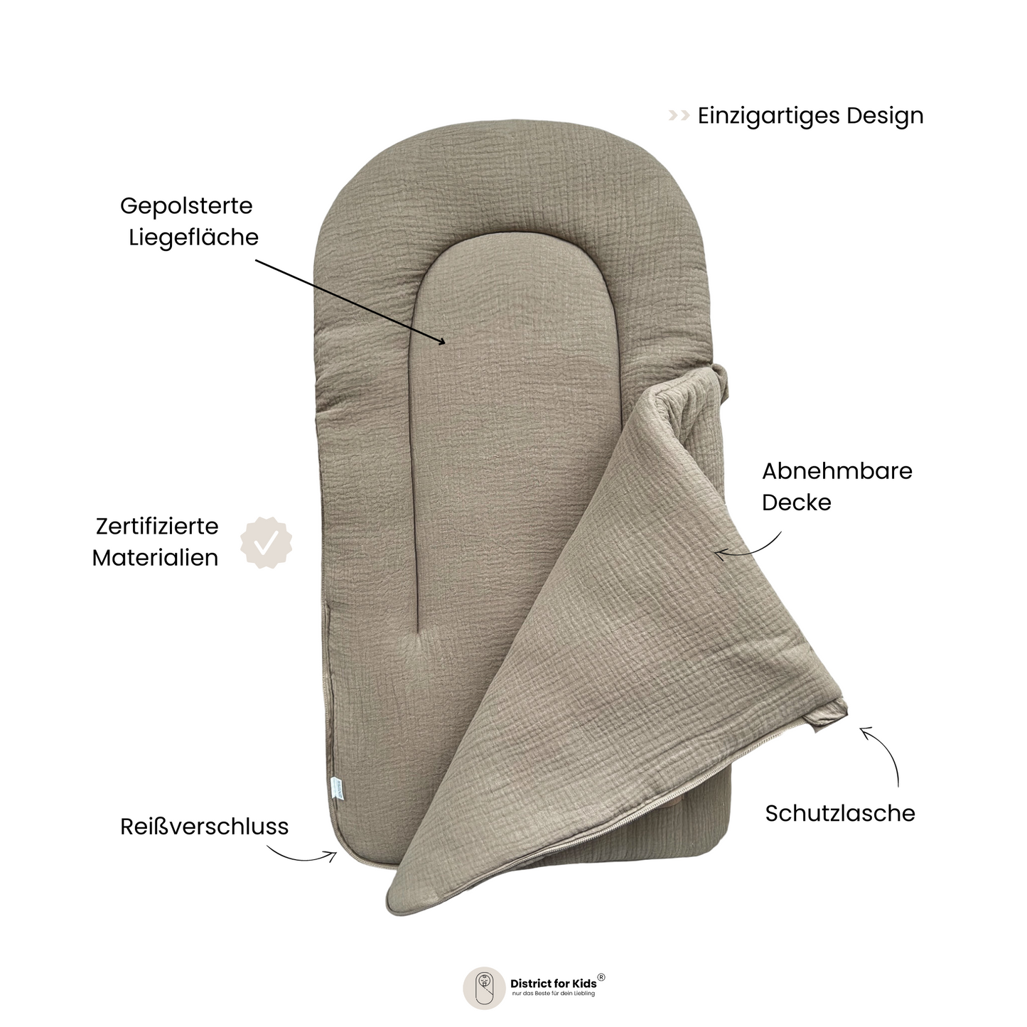 Babyschlafsack Sleepy Musselin – Atmungsaktiver Ganzjahresschlafsack