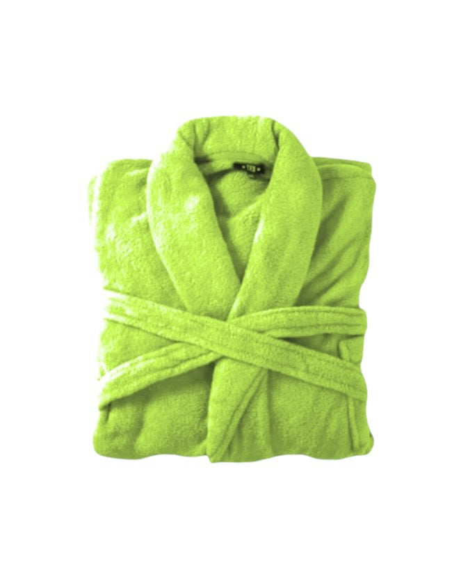 Bademantel flauschig » Saunamantel in Teddy-Plüsch Qualität » leichter/dünner Morgenmantel 100 cm lang » unisex