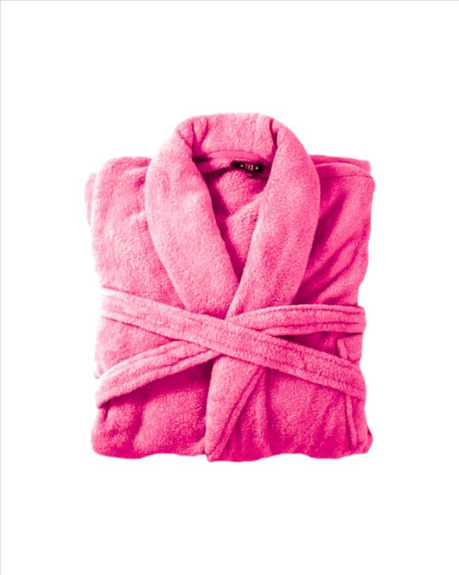 Bademantel flauschig » Saunamantel in Teddy-Plüsch Qualität » leichter/dünner Morgenmantel 100 cm lang » unisex