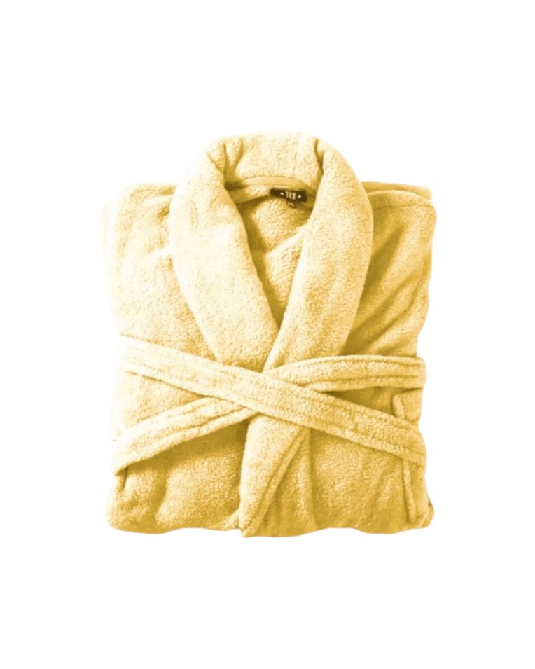 Bademantel flauschig » Saunamantel in Teddy-Plüsch Qualität » leichter/dünner Morgenmantel 100 cm lang » unisex