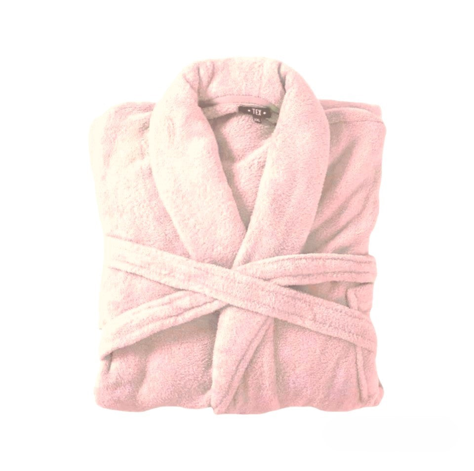 Bademantel flauschig » Saunamantel in Teddy-Plüsch Qualität » leichter/dünner Morgenmantel 100 cm lang » unisex