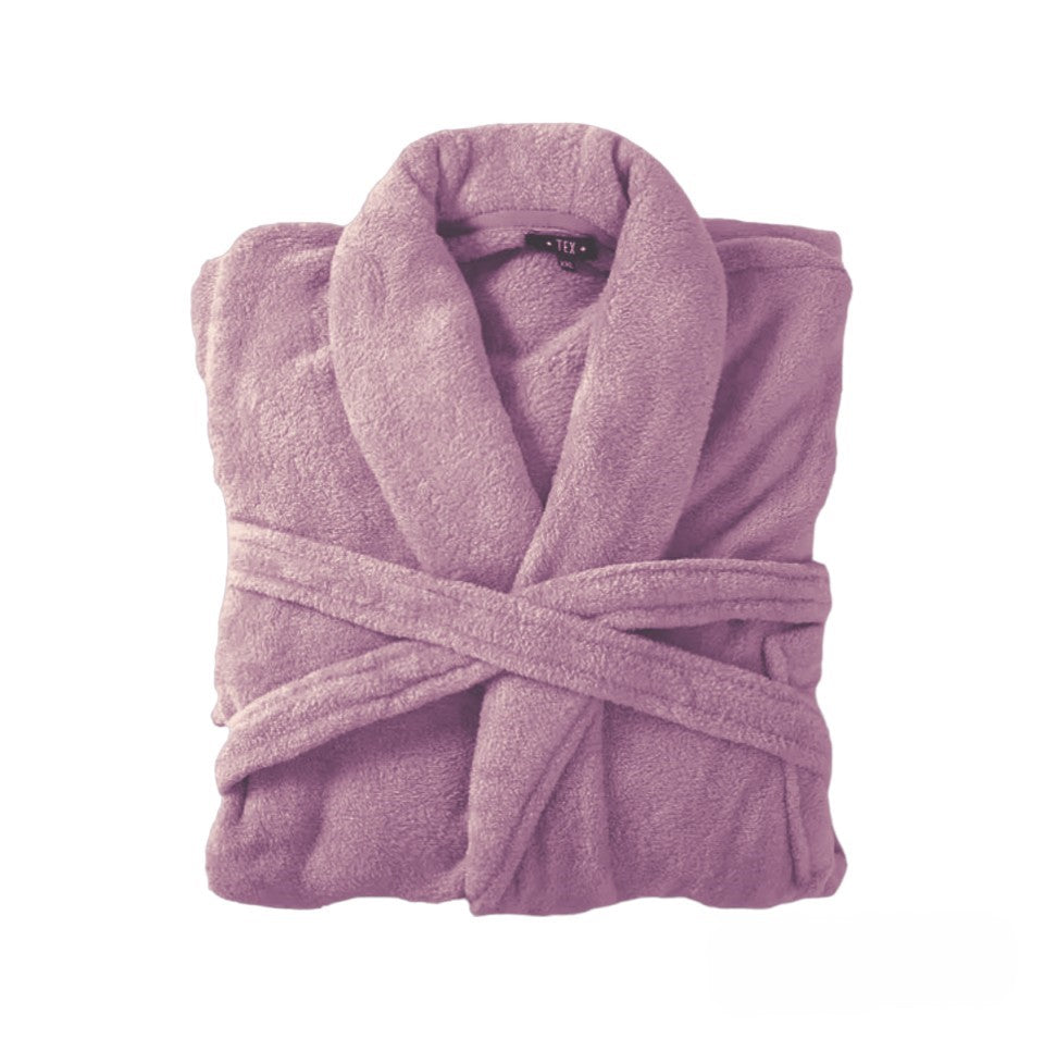 Bademantel flauschig » Saunamantel in Teddy-Plüsch Qualität » leichter/dünner Morgenmantel 100 cm lang » unisex