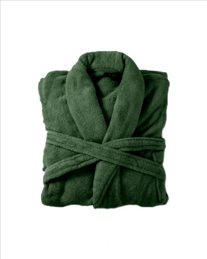 Bademantel flauschig » Saunamantel in Teddy-Plüsch Qualität » leichter/dünner Morgenmantel 100 cm lang » unisex