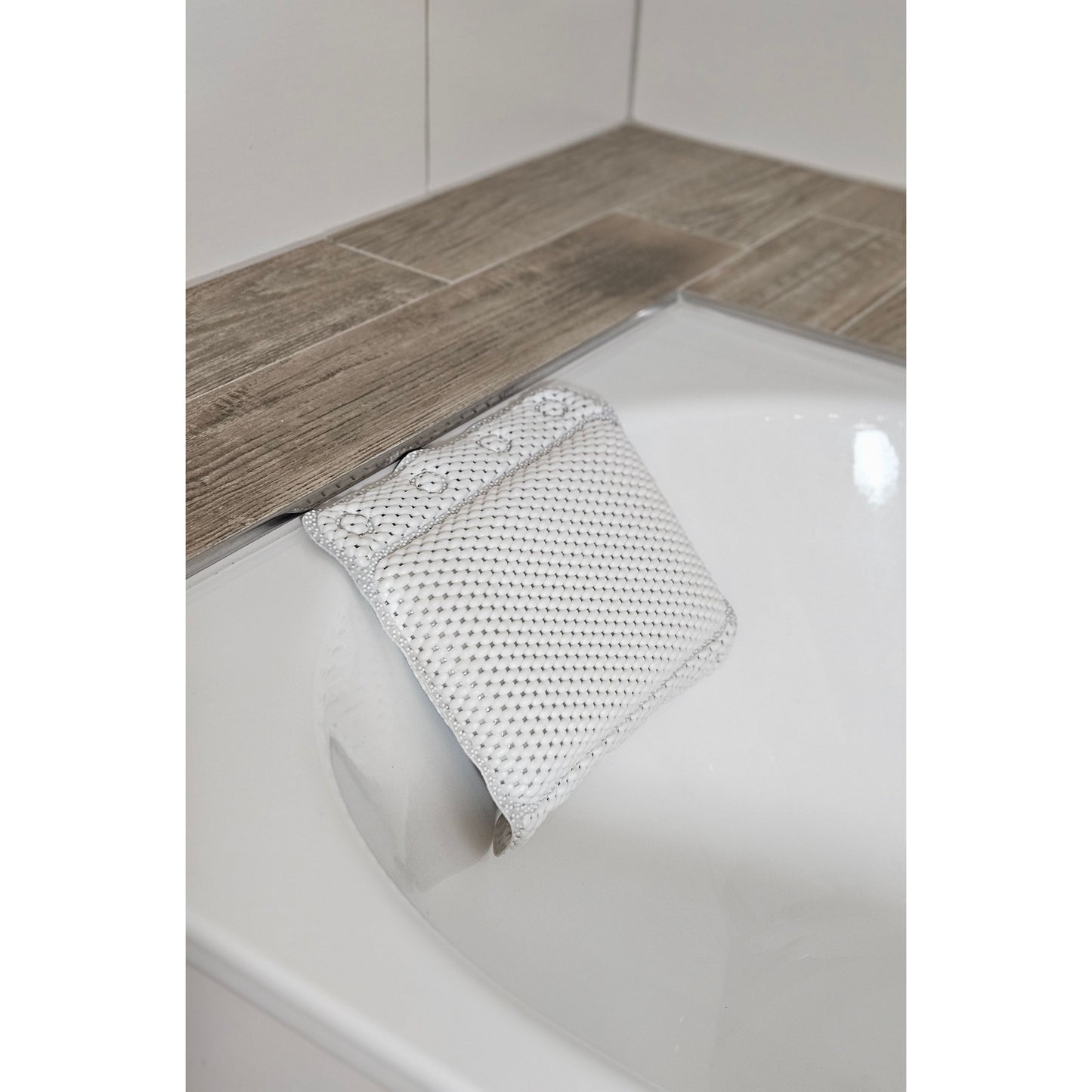 Badewannenkissen grau weiß blau Badekissen mit Saugnäpfen Spa Wannenkissen Kopfkissen