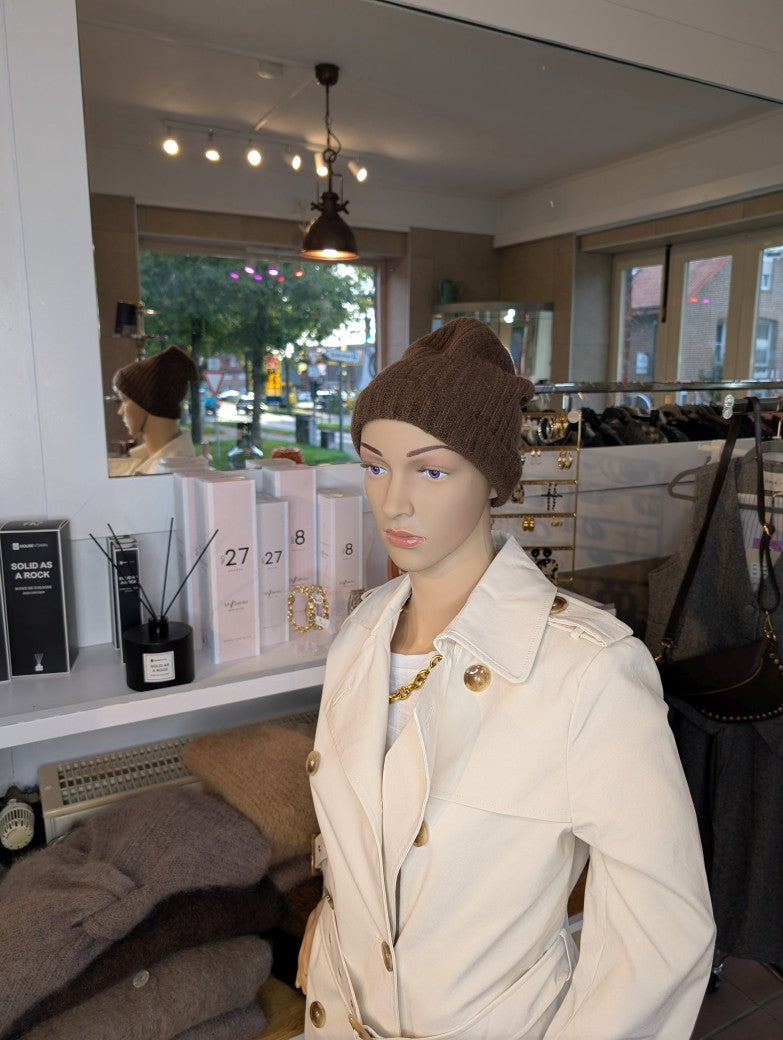 Beanie Hat Alpaca Wool - Brown